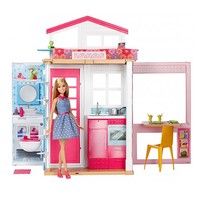Фото Портативний будинок Barbie з лялькою DVV48